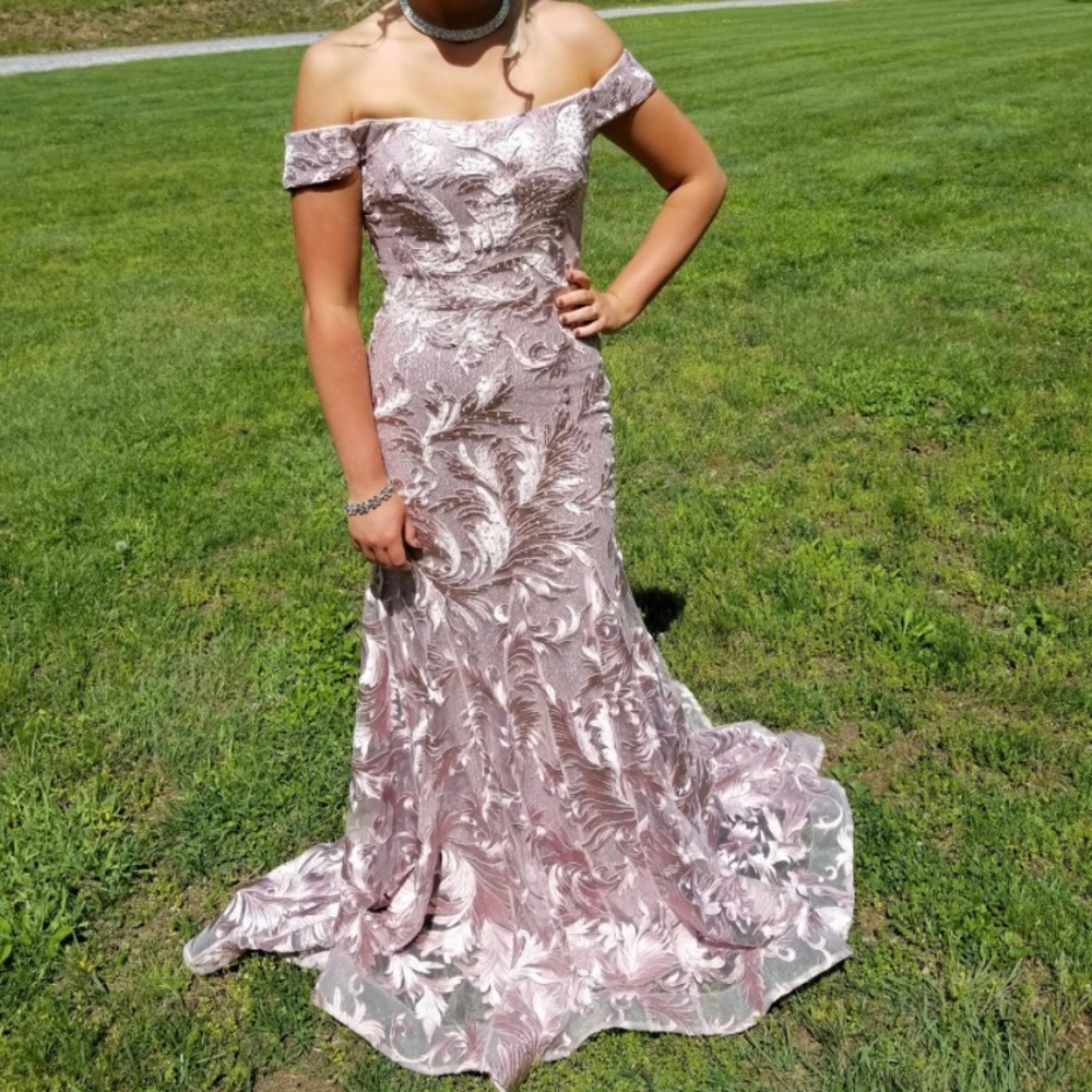 Jovani Prom Gown in Rose Gold